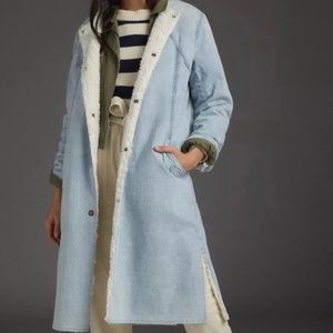 Anthropologie Pilcro Reversible Sherpa Duster Coat